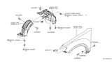 Diagram for 2008 Infiniti FX35 Wheelhouse - 63843-CG000