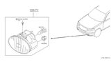 Diagram for Infiniti Fog Light Bulb - B6296-4A001