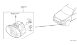 Diagram for 2007 Infiniti FX35 Fog Light Bulb - B6296-4A001