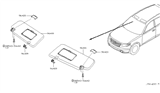 Diagram for Infiniti FX45 Sun Visor - 96401-CL70A