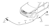 Diagram for 2008 Infiniti FX45 Hood Cable - 65620-CG000