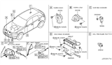 Diagram for 2007 Infiniti FX35 Horn - 25610-CG01A