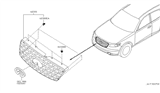 Diagram for 2008 Infiniti FX45 Grille - 62310-CL70A