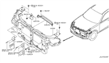 Diagram for 2006 Infiniti FX35 Radiator Support - 62500-CG000