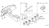 Diagram for 2008 Infiniti FX45 Mirror Switch - 25570-EG010