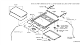 Diagram for Infiniti FX45 Sunroof Cable - 91355-CA010