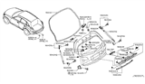 Diagram for 2004 Infiniti FX45 Weather Strip - 90830-CG000