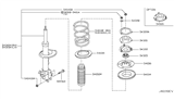 Diagram for Infiniti FX45 Shock And Strut Mount - 54322-CG00A