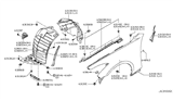 Diagram for 2008 Infiniti G37 Fender - F3101-JL0MA