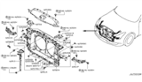 Diagram for 2015 Infiniti Q60 Radiator Support - 62501-JJ85A