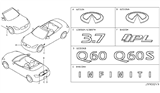 Diagram for 2012 Infiniti G37 Emblem - 84890-JJ50A