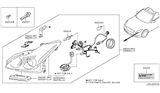 Diagram for 2011 Infiniti G37 Headlight - 26060-1NL0B