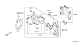 Diagram for 2012 Infiniti G37 Brake Caliper - 41011-JK00C