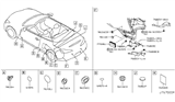 Diagram for Infiniti G37 Body Mount Hole Plug - 80840-4M410