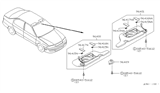 Diagram for 2000 Infiniti G20 Sun Visor - 96400-7J100