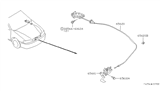 Diagram for 2001 Infiniti G20 Hood Cable - 65620-7J100