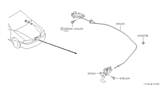 Diagram for 1999 Infiniti G20 Hood Latch - 65601-7J100