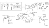 Diagram for 2000 Infiniti G20 Car Key - 80565-2W610