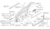 Diagram for 1999 Infiniti G20 Door Seal - 80834-3J110