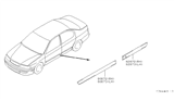 Diagram for 2002 Infiniti G20 Door Moldings - 82871-3J161