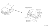 Diagram for 2002 Infiniti G20 Car Mirror - 96366-7J109