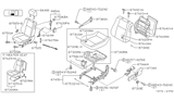 Diagram for 1999 Infiniti G20 Seat Cushion - 87361-6J905