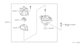 Diagram for 2000 Infiniti G20 Distributor Cap - 22162-2J221