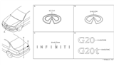Diagram for 2002 Infiniti G20 Emblem - 84895-7J100
