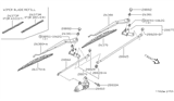 Diagram for 2000 Infiniti G20 Wiper Arm - 28886-7J100