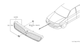 Diagram for 2000 Infiniti G20 Grille - 62310-7J100