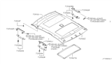 Diagram for 2000 Infiniti G20 Weather Strip - 73967-3J010