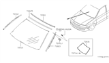 Diagram for 2001 Infiniti G20 Windshield - 72712-7J120