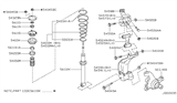 Diagram for Infiniti G20 Shock And Strut Mount - 56115-2J001