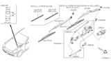 Diagram for 2010 Infiniti M35 Wiper Blade - 28895-CM40A