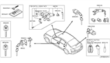 Diagram for Infiniti QX56 Car Key - H0564-CG000
