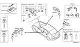 Diagram for 2006 Infiniti FX35 Ignition Lock Cylinder - D8700-AC200