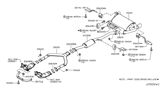 Diagram for Infiniti Muffler Hanger Straps - 20651-AF400