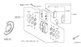 Diagram for 2003 Infiniti G35 Brake Caliper Piston - 41121-12U01