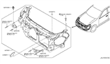 Diagram for Infiniti G35 Radiator Support - 62500-AM610