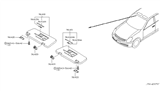 Diagram for 2005 Infiniti G35 Sun Visor - 96401-AM675