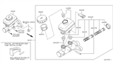 Diagram for Infiniti G35 Brake Master Cylinder - 46010-AM600