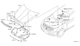Diagram for Infiniti Hood Hinge - 65400-AL500