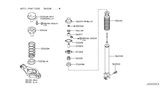 Diagram for Infiniti M35 Shock and Strut Boot - 56217-AM001