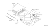 Diagram for 2003 Infiniti M45 Hood Hinge - 65400-AG000