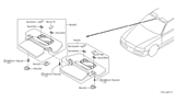 Diagram for 2004 Infiniti M45 Sun Visor - 96400-CR900