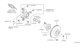 Diagram for Infiniti M45 Steering Knuckle Bushing - 56219-AG000