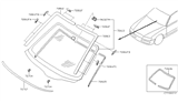 Diagram for Infiniti M45 Windshield - 72700-CR900