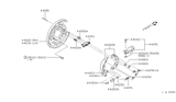 Diagram for 2003 Infiniti M45 Parking Brake Shoe - 44060-AG025