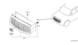 Diagram for Infiniti Grille - 62310-6GW0A