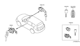 Diagram for Infiniti QX80 Door Lock Cylinder - H0601-1LA0A